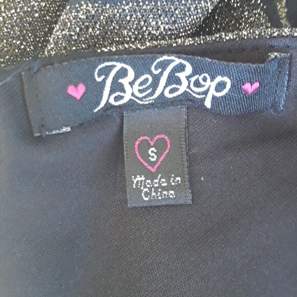 BeBop Dress Fit Flare Mini Metallic Gold Zigzag - Picture 7 of 8